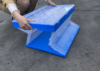 HDPE kotak bergerak lipat kotak lipat dengan tutup yang melekat untuk kain tekstil