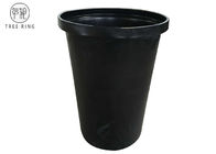 Bucket Utilitas Plastik Cylinderical 16Gallon Dengan Datar Bawah M70L OEM Hitam