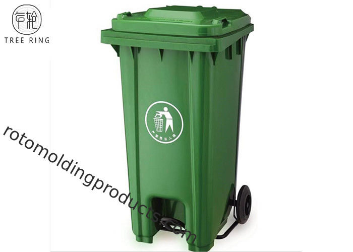 Wadah Bin Wheelie Persegi Panjang 240 Liter Dengan Pedal Kaki Untuk Pembuangan Sampah