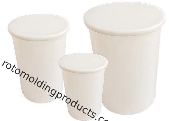 55 Gallon Chemtainer Polyethylene Crosslinked Open Top Cylindrical Tanks PE Untuk Penanganan Bahan