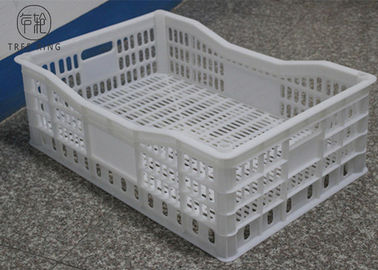 Mesh Genggam Plastik Portabel Anggur Krat 618 * 410 * 200 Mm Food Grade Recycling
