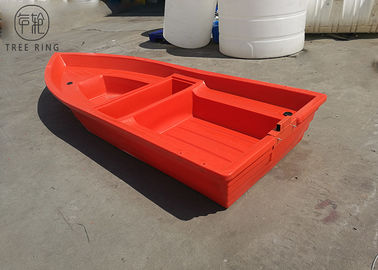 Polyethylene 6 Orang Hard Plastic Fishing Boats 800kg Memuat A3.6M Rata Bawah