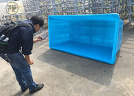 Linen Polyethylene Industri Plastik Laundry Troli Keranjang Di Atas Roda 2100 * 1080 * H880 Mm K1300L