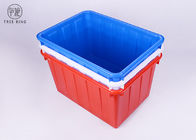 W140 Tekstil Kotak Plastik, Biru / Merah Susun Bak Plastik Besar