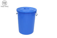 100 Liter Sampah Plastik Kecil Dengan Tutup / Rangka Kandang Baja Dan Roda Merah Atau Biru