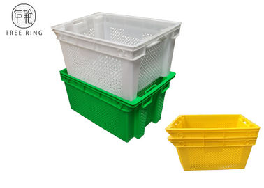 Euro berwarna Peti Kemasan Plastik Higienis Berlubang HDPE 630 * 420 * 315 Mm