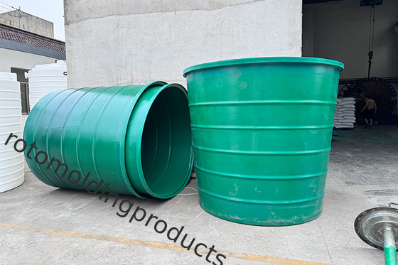 1500Gallon Polyethylene Ltd Open Top Round Pond 6000Liter Bin Untuk Panen Hujan