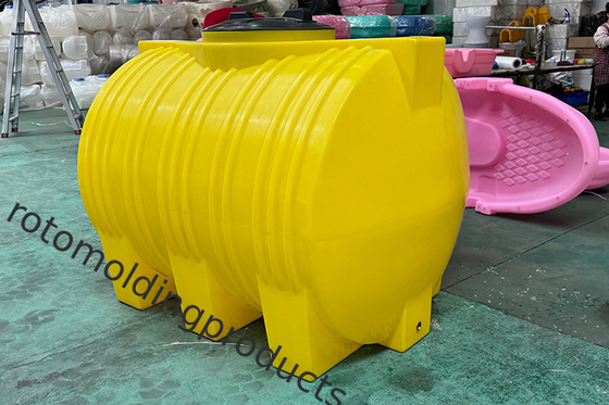 500L Standing Free Custom Rotomolded Elliptical Horizontal Tangki Penyimpanan Air Untuk Panen Air Hujan