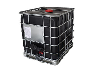 Hitam Plastik Tote Ibc Tank Kontainer 275 Gallon Dengan Pallet Baja UN Disetujui