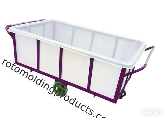 High Volume Poly Box Truck dengan Kapasitas 1000 liter Kapasitas Beban Base Baja Galvanis